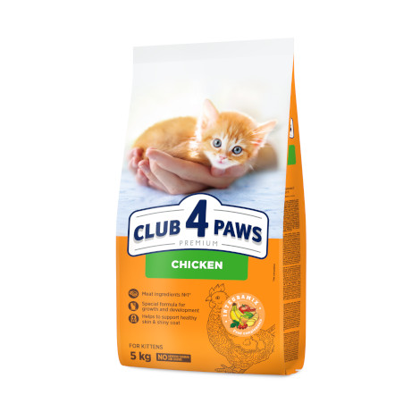 CLUB 4 PAWS Премиум для котят "Курица". Полнорационный сухой корм